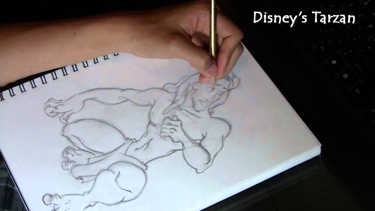 1280x720 Disney's Tarzan Quick Sketch - Disney Tarzan Drawing