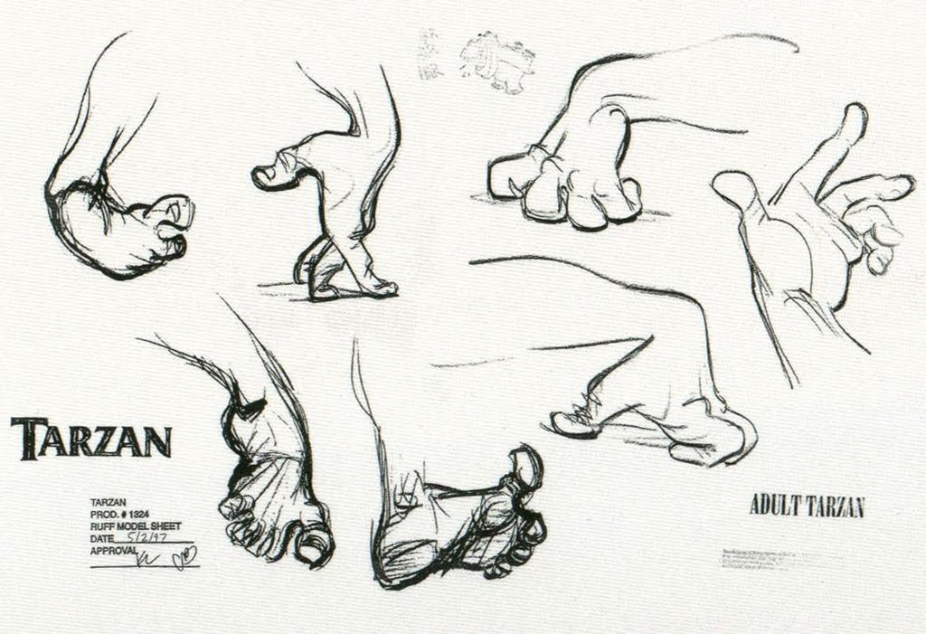 1024x701 Living Lines Library Tarzan - Disney Tarzan Drawing