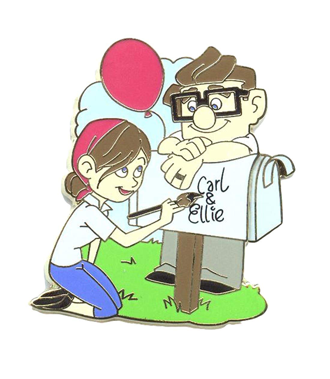 1100x1264 authentic disney up carl and ellie mailbox love - Disney Up Drawing