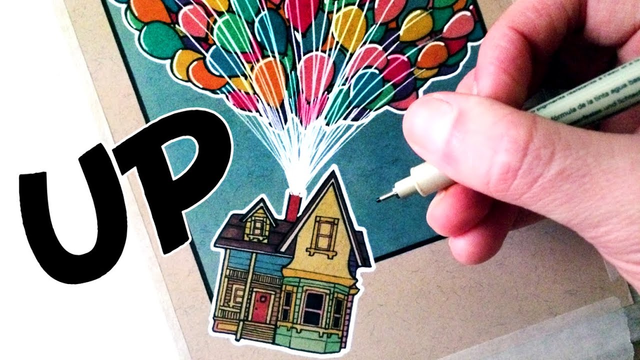 1280x720 Let's Draw The House From Up - Disney Up Drawing
