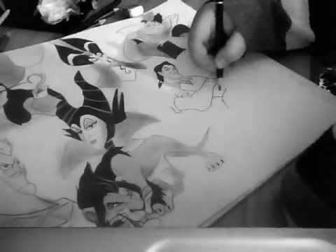 480x360 drawing disney villains - Disney Villains Drawings