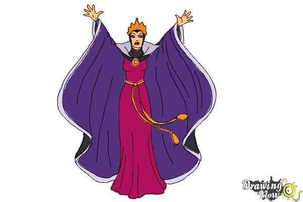 600x400 how to draw evil queen, disney villain - Disney Villains Drawings