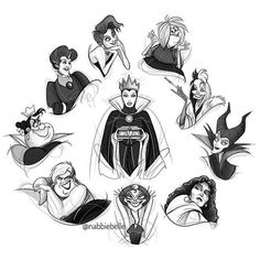 236x236 best disney villains art images cartoons, disney characters - Disney Villains Drawings