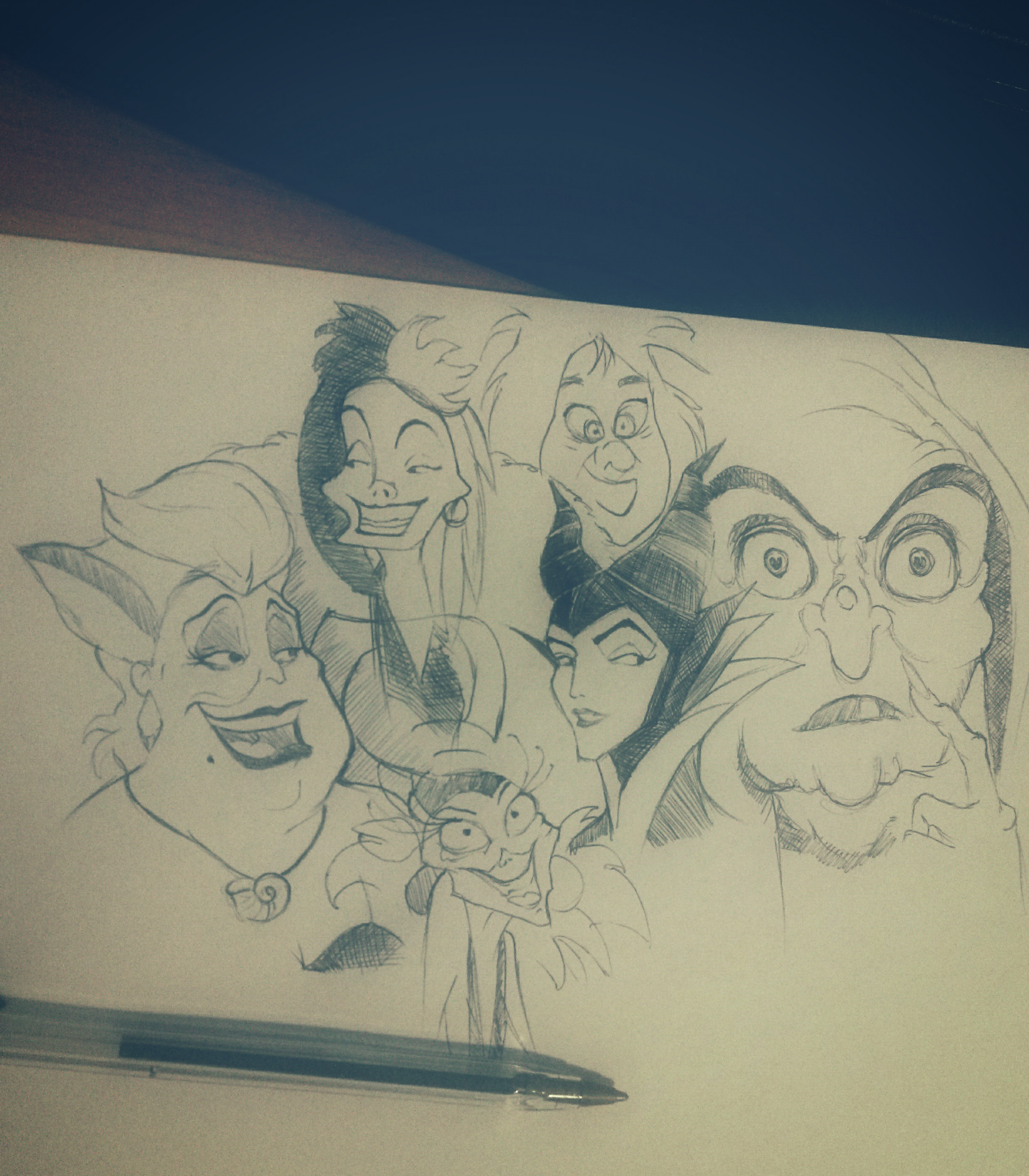 1536x1755 some villains sketch pen disney villains draw sketchboo - Disney Villains Drawings