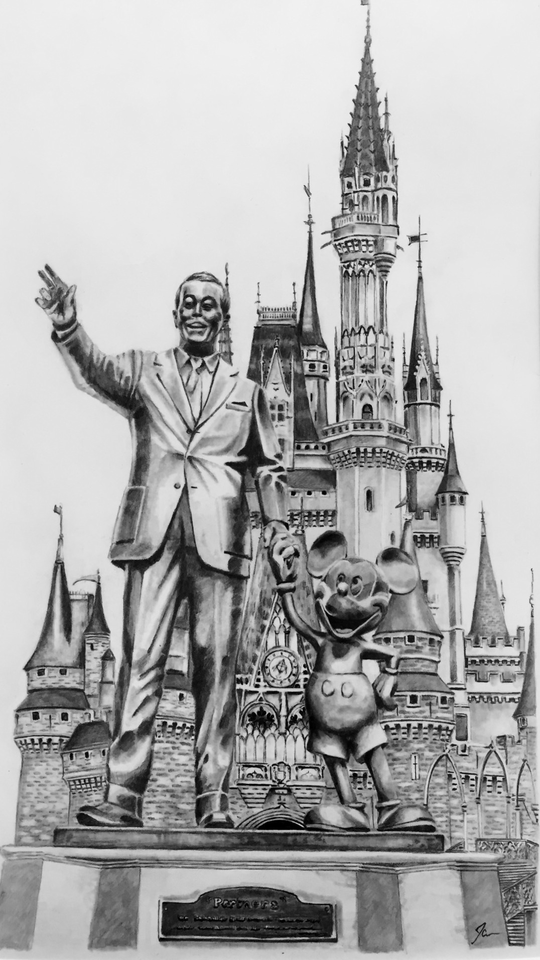 1076x1912 disney world castle on behance - Disney World Castle Drawing