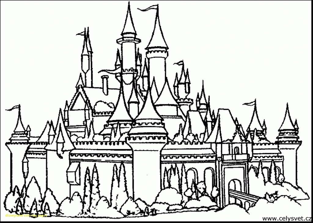 1024x732 walt disney world castle coloring - Disney World Castle Drawing