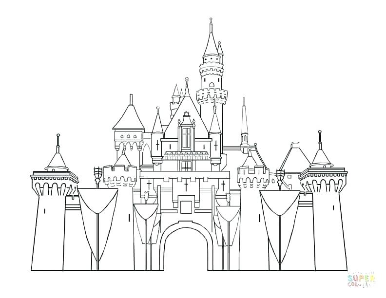 792x612 walt disney world castle coloring - Disney World Castle Drawing
