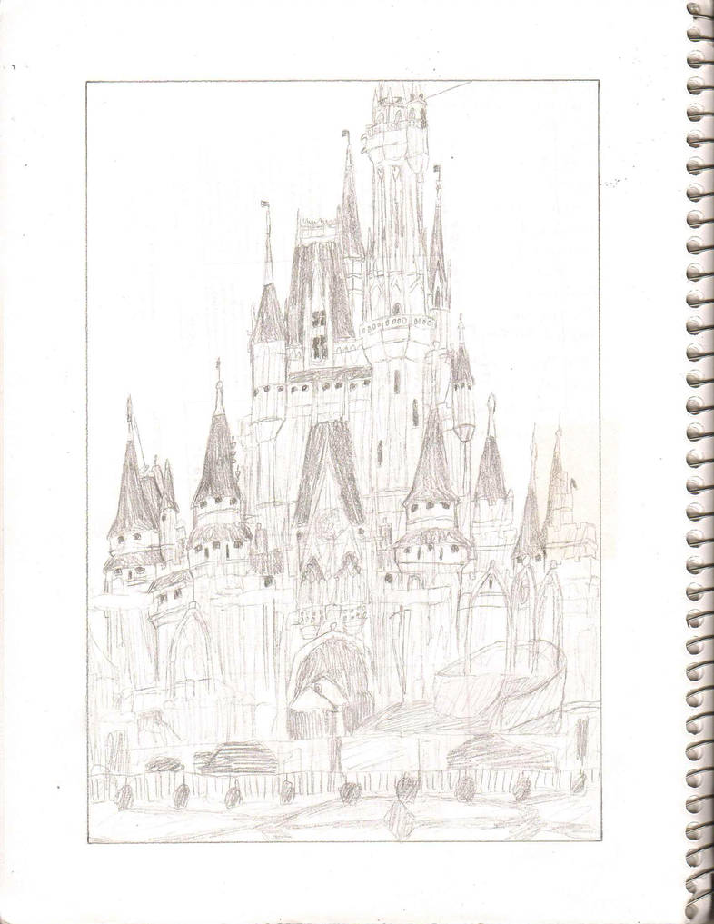 786x1017 walt disney world castle - Disney World Castle Drawing