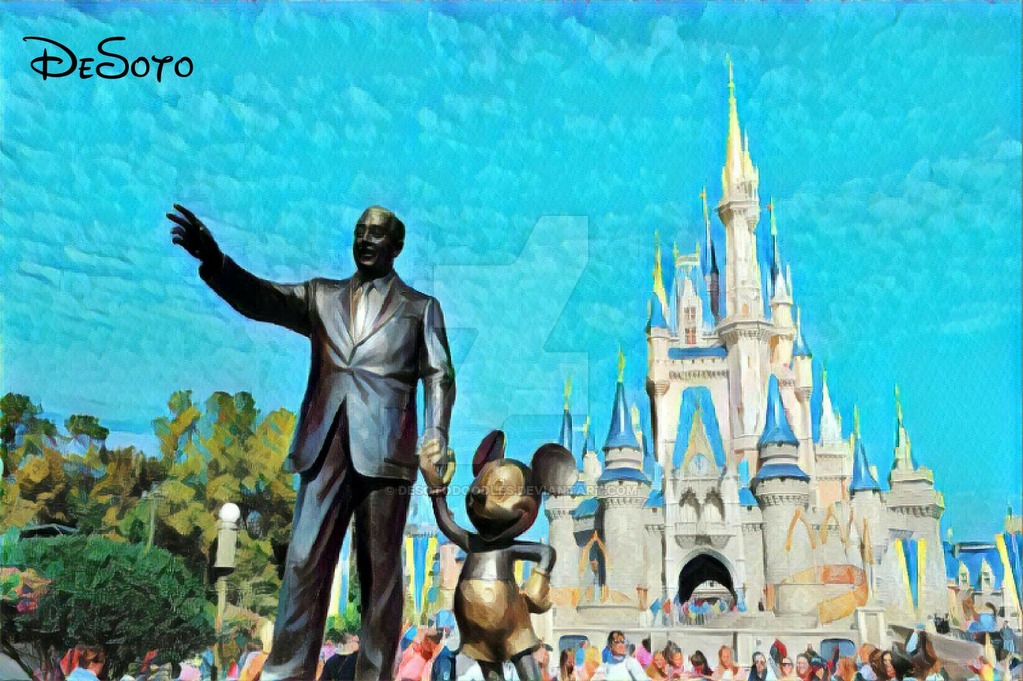 1023x681 disney world drawing - Disney World Drawing