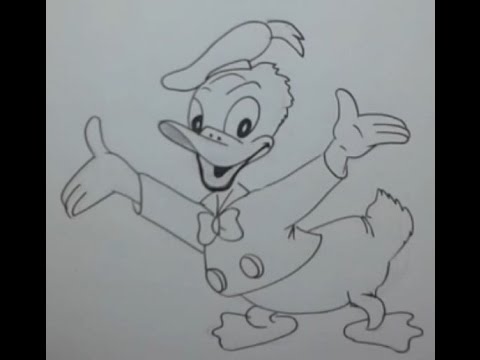480x360 how to draw donald duck walt disney world - Disney World Drawing