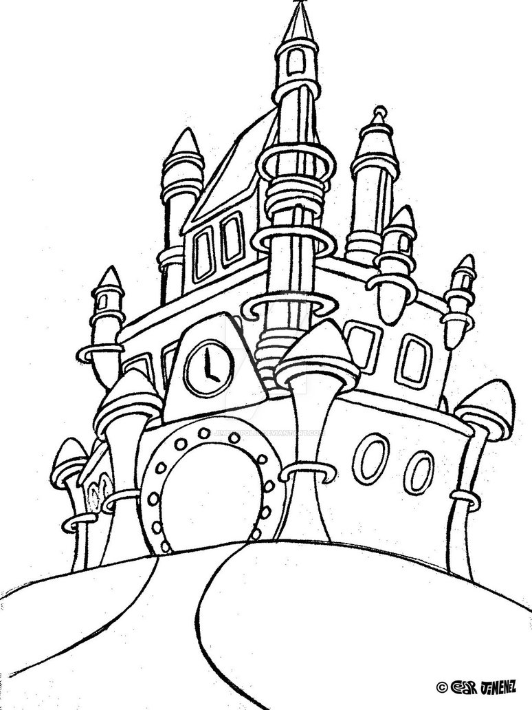 774x1032 jimenopolix disney world castle - Disney World Drawing
