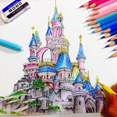 236x236 walt disney world cinderella castle - Disney World Drawing