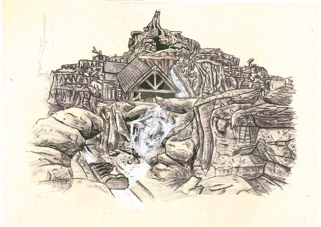 1024x724 walt disney world splash mountain - Disney World Drawing