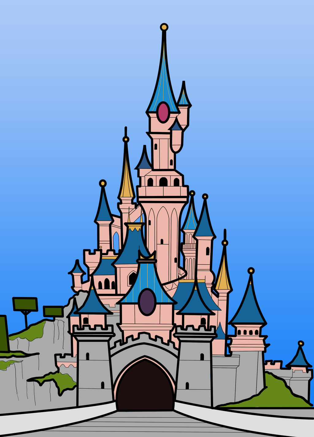 Disneyland Castle Drawing at Explore collection of