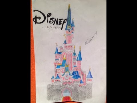 480x360 disneyland paris castle drawing using prismacolor - Disneyland Drawing