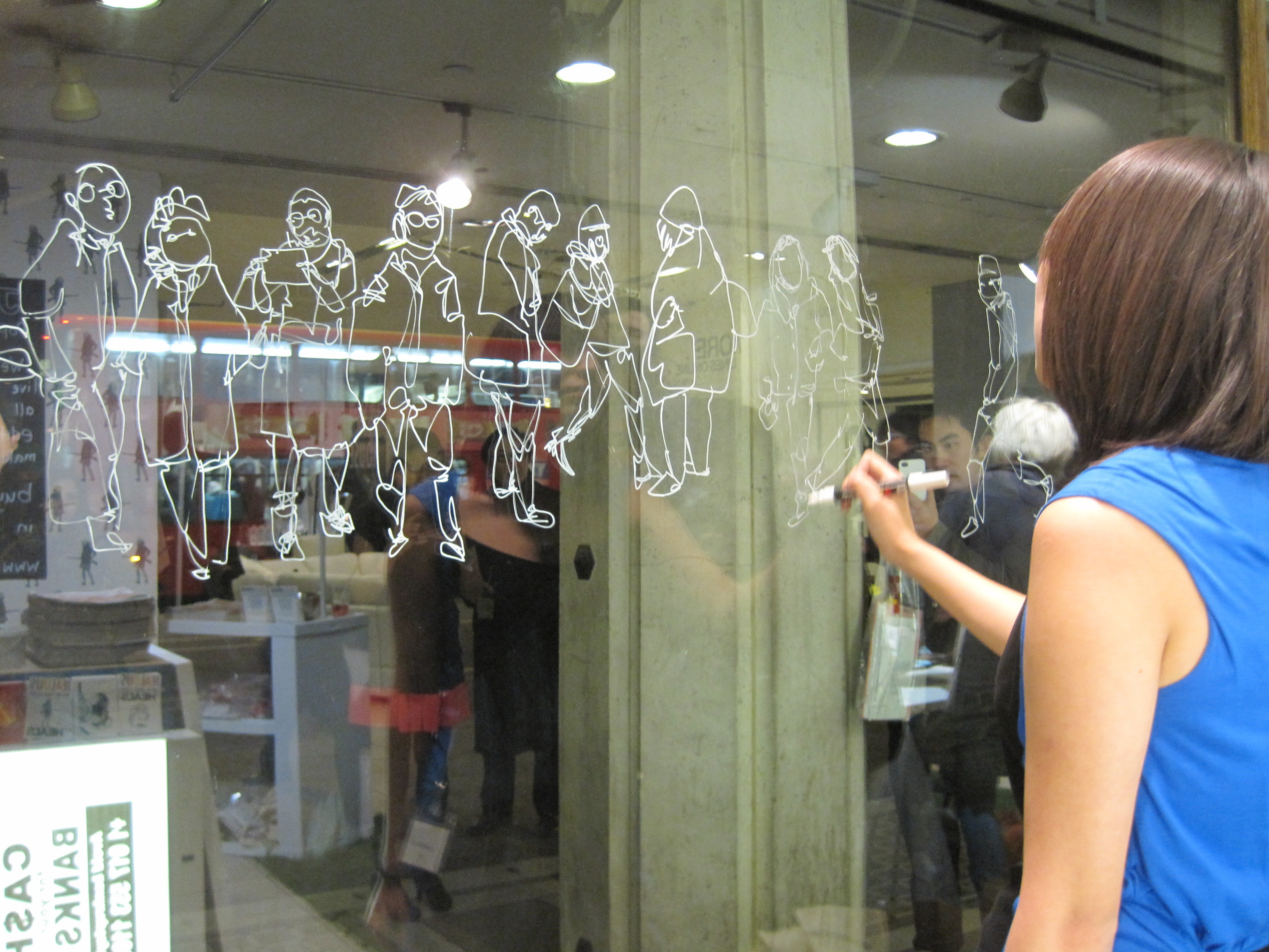 3648x2736 jayoon choi people drawing live window display - Display Drawing
