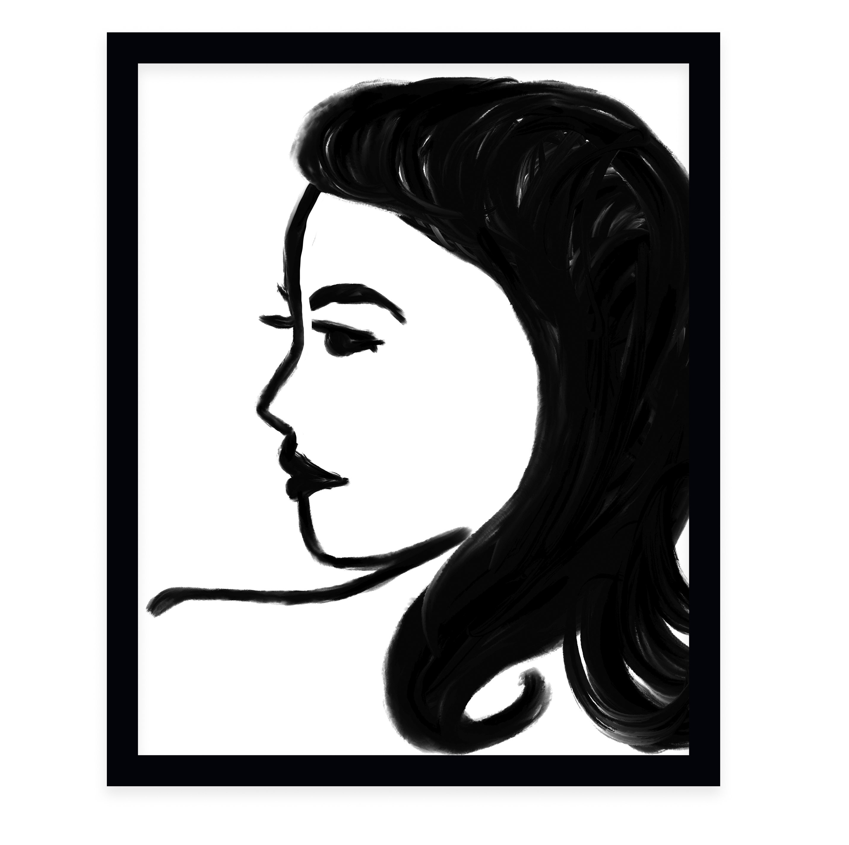 2860x2848 Diva' Framed Drawing Print Joss Main - Diva Drawing