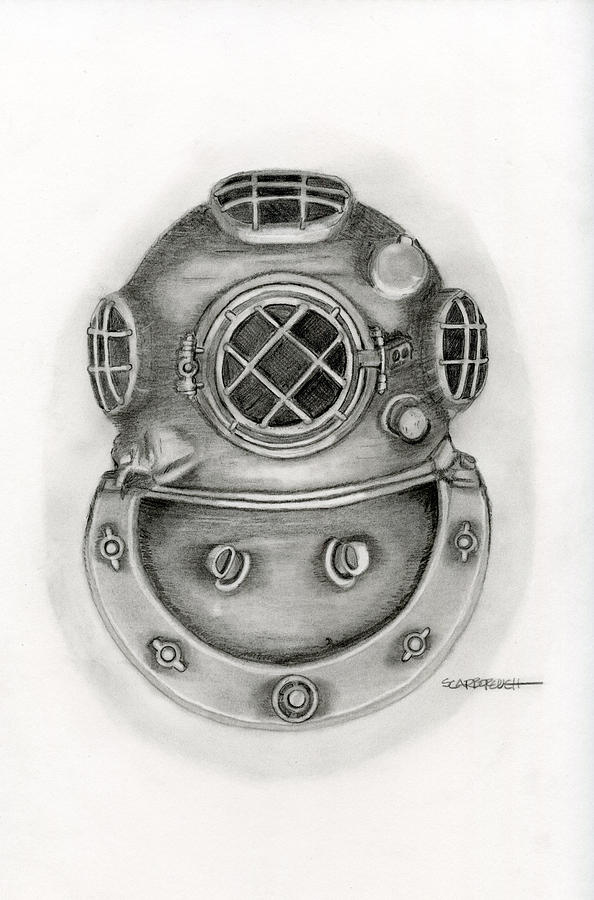 Diving Helmet Drawing at Explore collection of Diving Helmet Drawing