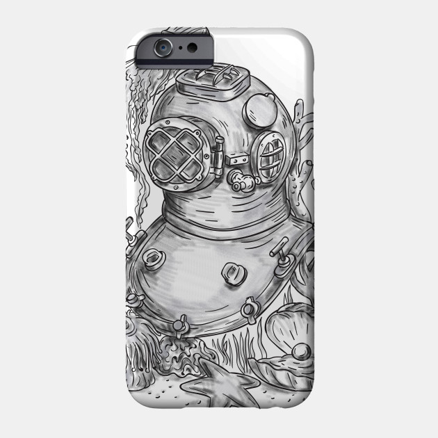 630x630 old school diving helmet tattoo - Diving Helmet Drawing