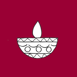 300x300 diwali drawing images, diwali drawings picture ideas for kids - Diwali Diya Drawing