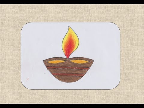 480x360 how to draw diwali diya or earthen lamp for kids - Diwali Diya Drawing