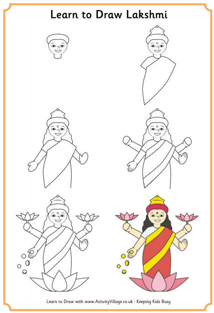 430x628 Learn To Draw Diwali Pictures - Diwali Drawing
