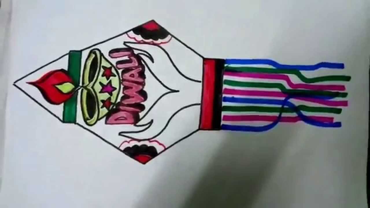 1280x720 How To Draw Diwali Lantern - Diwali Lamp Drawing