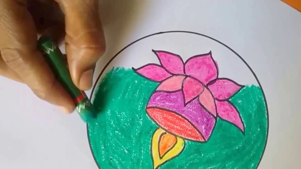 1280x720 how to draw diwali diya, easy diwali lamp drawing for kids - Diwali Lamp Drawing