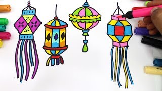 320x180 how to draw easy and colourful diya for diwali festival drawing - Diwali Lamp Drawing