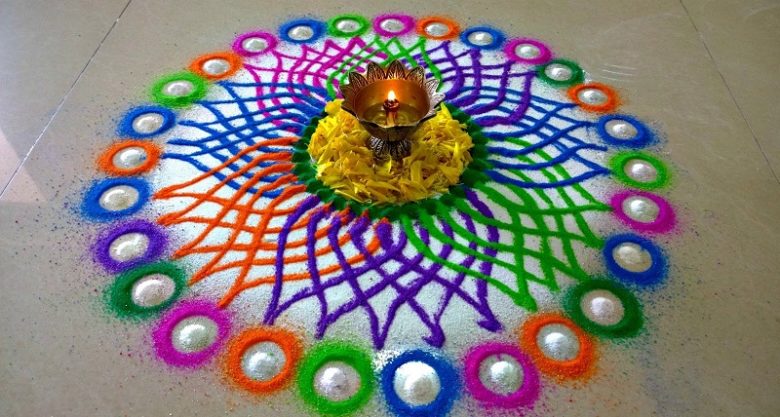 780x417 happy diwali rangoli designs patterns free download - Diwali Rangoli Drawing