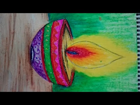 480x360 Diwali Drawing For Kids - Diya Drawing