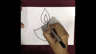 320x180 how to draw easy and colourful diya for diwali festival drawing - Diya Drawing