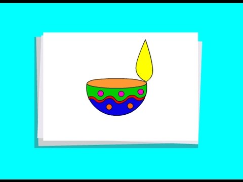 480x360 Drawing Diya Step - Diya Drawing
