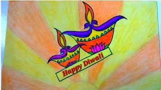 320x180 Happy Diwali Drawing Easy - Diya Drawing