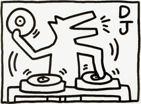 475x349 dj keith haring - Dj Drawing