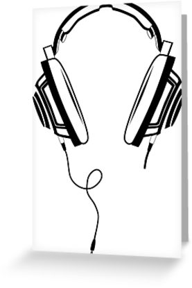 277x415 Dj Headphones Greeting Cards - Dj Headphones Drawing