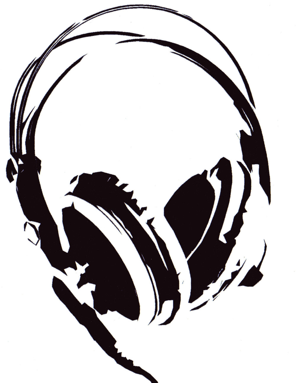 1000x1295 Drawing Dj Headphones Clipart - Dj Headphones Drawing