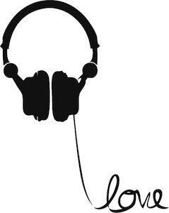 239x300 Music Lyrics In Music, Wire Wall Art - Dj Headphones Drawing