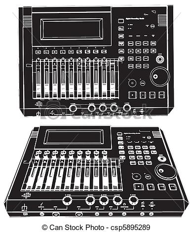 391x470 Dj Mixer Vector Vectors - Dj Mixer Drawing