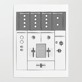 264x264 Mixer Posters - Dj Mixer Drawing