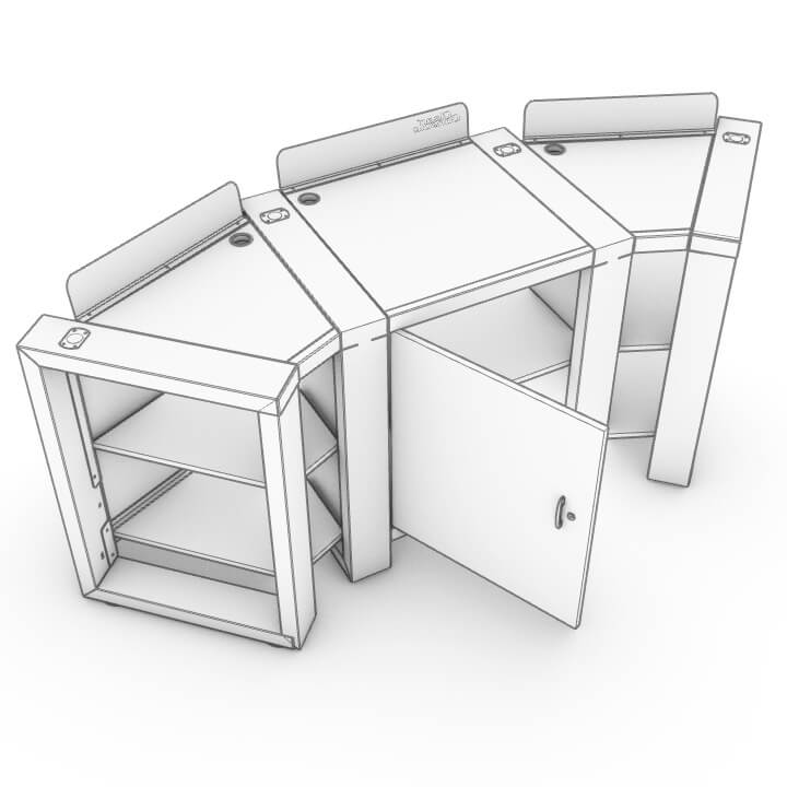 720x720 Professional Dj Booths Stands - Dj Table Drawing