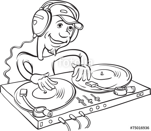 500x435 Whiteboard Drawing - Dj Turntable Drawing