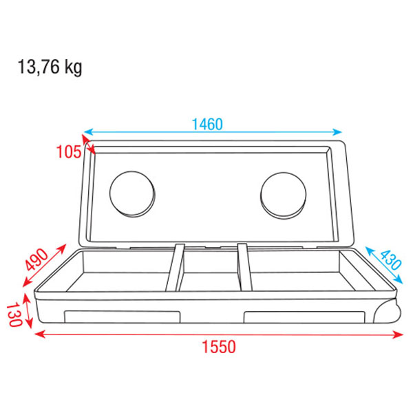 600x600 dap audio dca abs dj coffin flight case for turntable - Dj Turntable Drawing