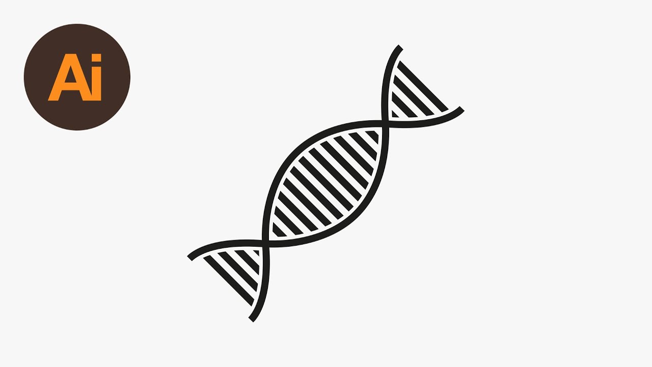 1280x720 Learn How To Draw A Dna Vector In Adobe Illustrator Dansky - Dna Drawing