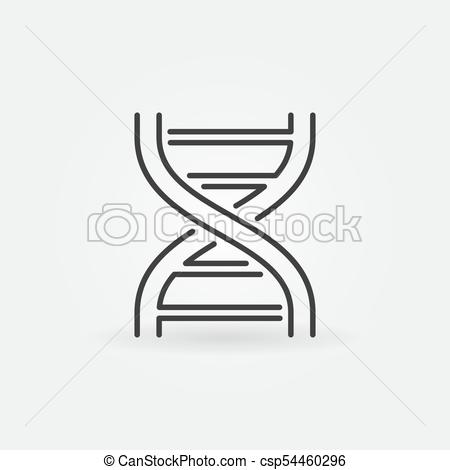 450x470 Double Helix Minimal Icon Vector Dna Symbol Or Design - Dna Helix Drawing