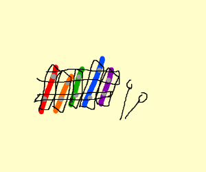 300x250 Rainbow Xylophone Or Dna Ladder Drawing - Dna Ladder Drawing