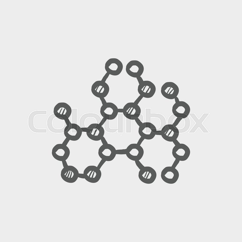 800x800 Dna Molecule Sketch Icon For Web And Stock Vector Colourbox - Dna Molecule Drawing