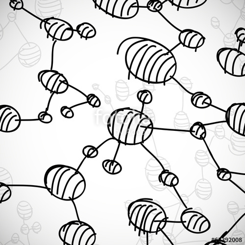 500x500 Hand Drawn Dna Molecule Stock Image And Royalty Free Vector - Dna Molecule Drawing