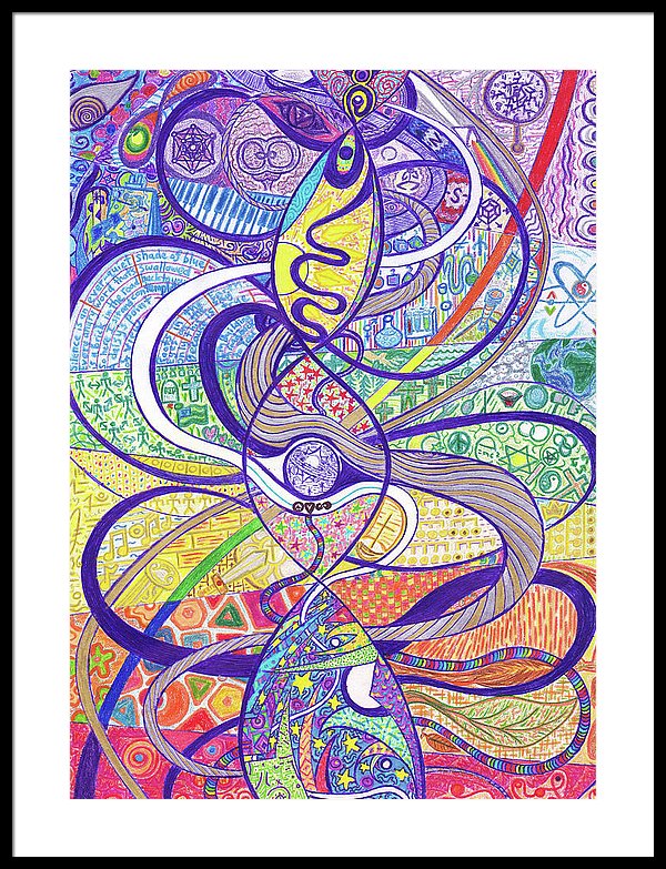 600x783 To See A World In A Dna Strand Framed Print - Dna Strand Drawing