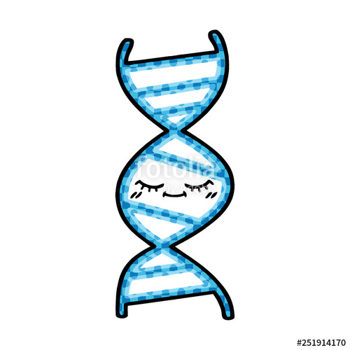 500x500 Comic Book Style Cartoon Dna Strand Stock Image And Royalty Free - Dna Strand Drawing